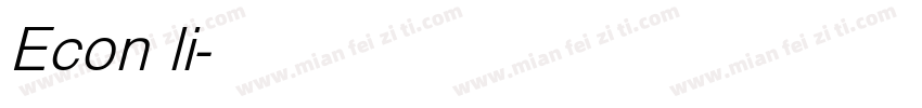Econ li字体转换